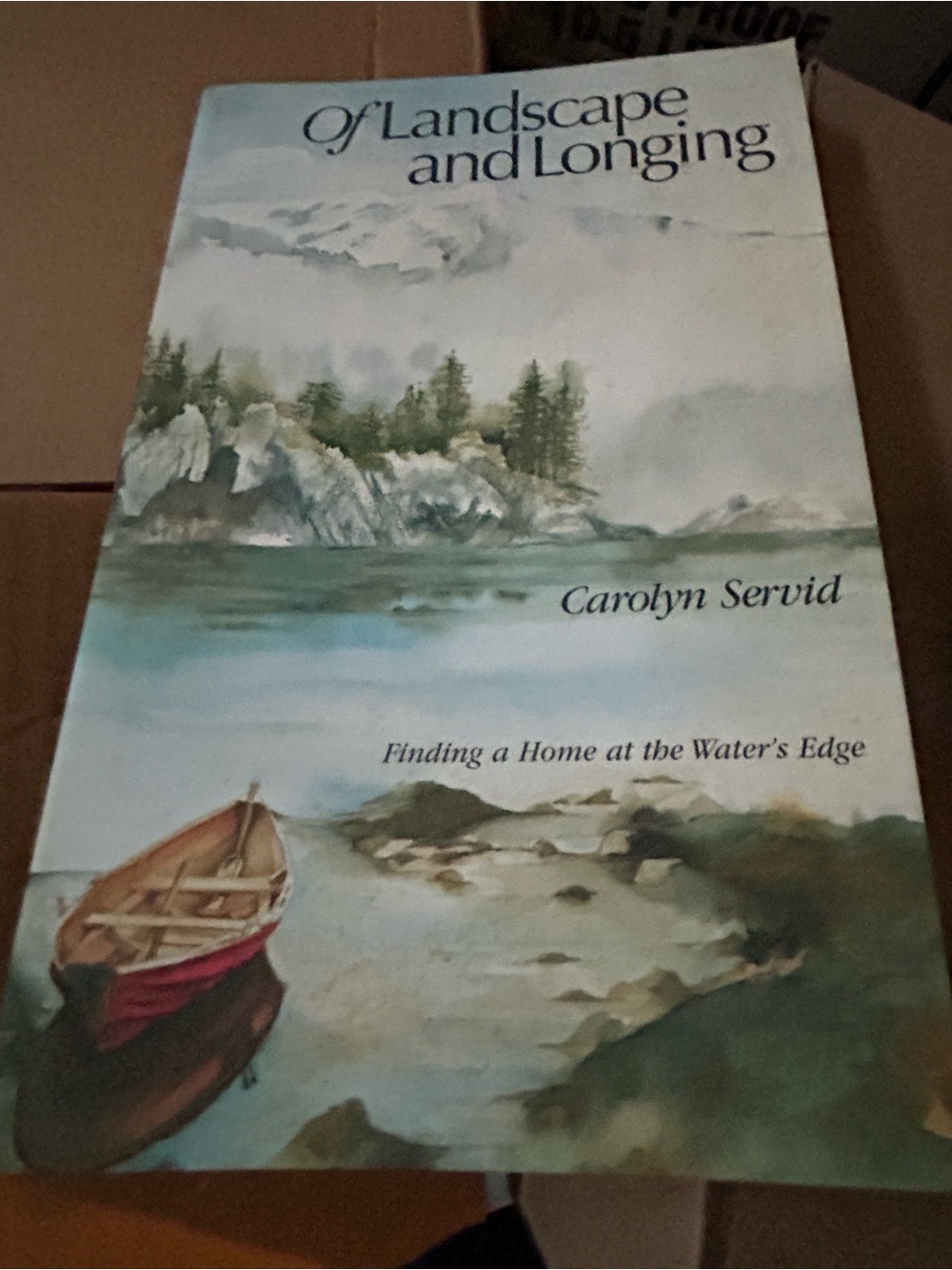 Of Landscape and Longing by Carolyn Servid - Soft Blue & Green Cover